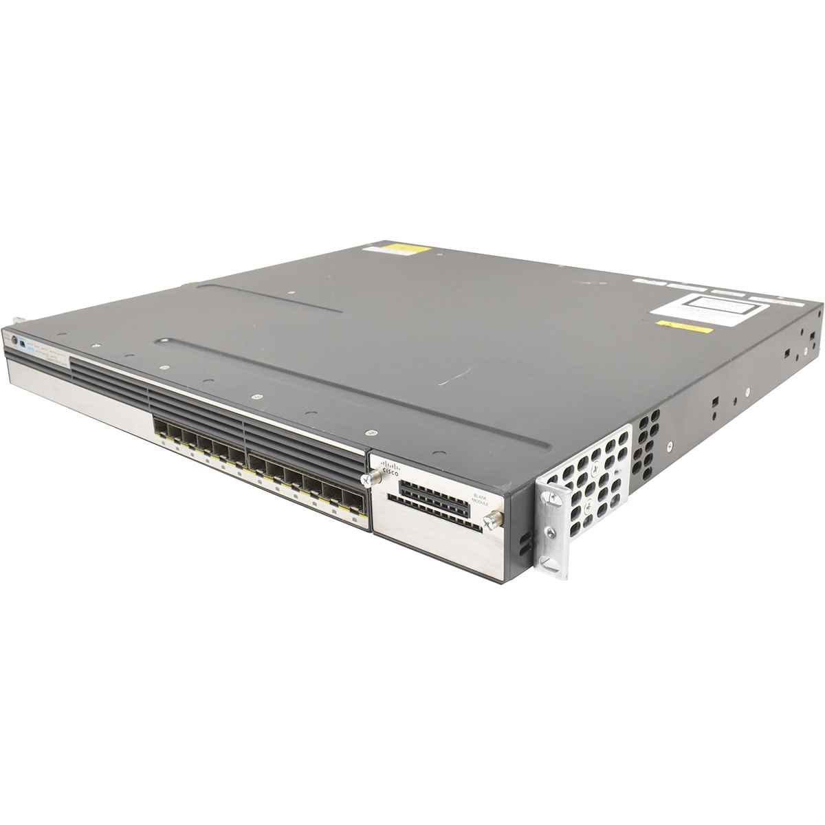 Cisco Catalyst WS-C3750X-12S-E 12-Port SFP GE Switch 1x PSU Rack Ears Cisco Catalyst WS-C3750X-12S-E 12-Port SFP GE Switch 1x PSU Rack Ears
