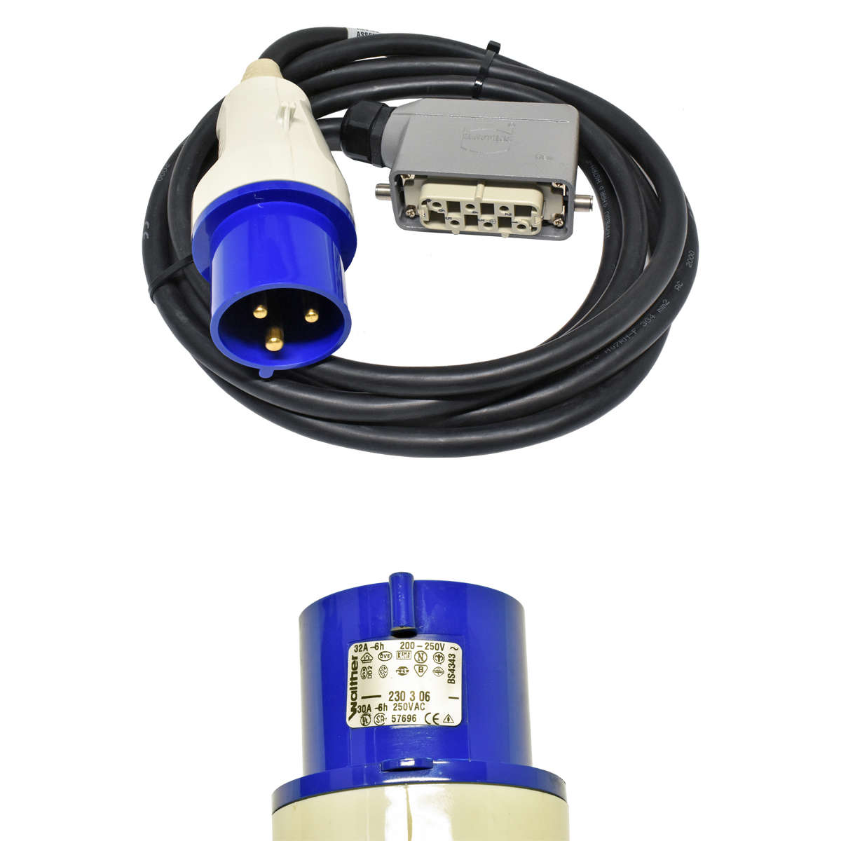 Sun-Harting-4m-250V-32A-3-Phasen-Serverschrank-Str-001.jpg Sun Harting 4m 250V 32A 3-Phasen Serverschrank-Stromkabel 530-2675-01 180-1955-01 180-1944-01 IEC60309 - Han6HSB