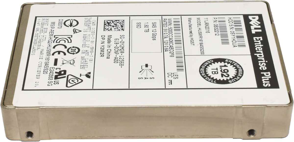Dell HUSMR1619ASS200 1.92TB 2.5" 12G SAS SSD 0Y2M2R 0B32212 Dell HUSMR1619ASS200 1.92TB 2.5" 12G SAS SSD 0Y2M2R 0B32212