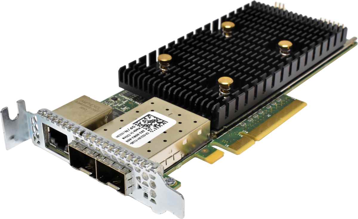Dell Pensando DSC-25 02215H Dual-Port NIC 10/25G SFP28 1x RJ-45 PCIe 3.0 x8 LP Dell Pensando DSC-25 02215H Dual-Port NIC 10/25G SFP28 1x RJ-45 PCIe 3.0 x8 LP