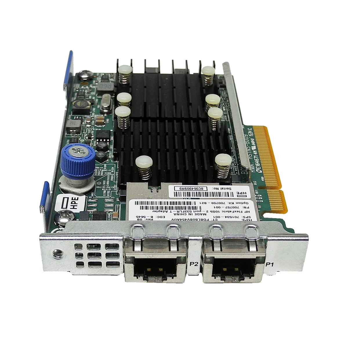 HP 533FLR-T 2-Port 10GbE PCI-Express x8 Network Adapter 700757-001 701534-001 HP 533FLR-T 2-Port 10GbE PCI-Express x8 Network Adapter 700757-001 701534-001