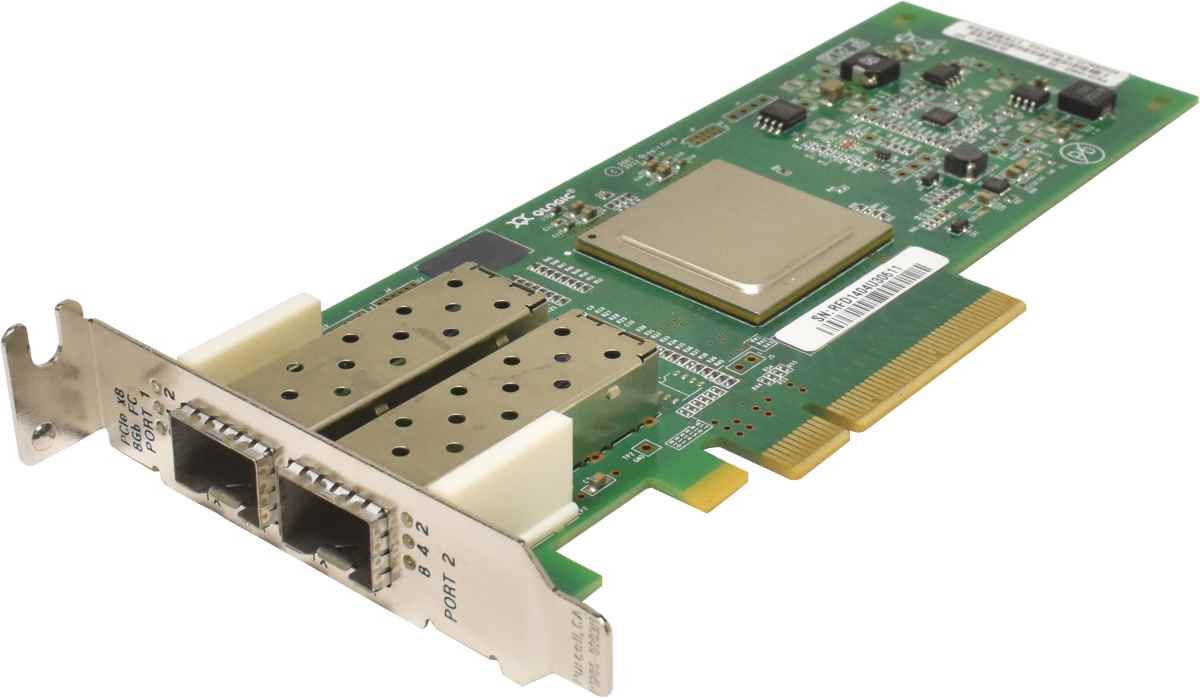 HP QLogic QLE2562-HP 2-Port 8G FC Network Adapter PCIe x8 AJ764-63002 489191-001 LP