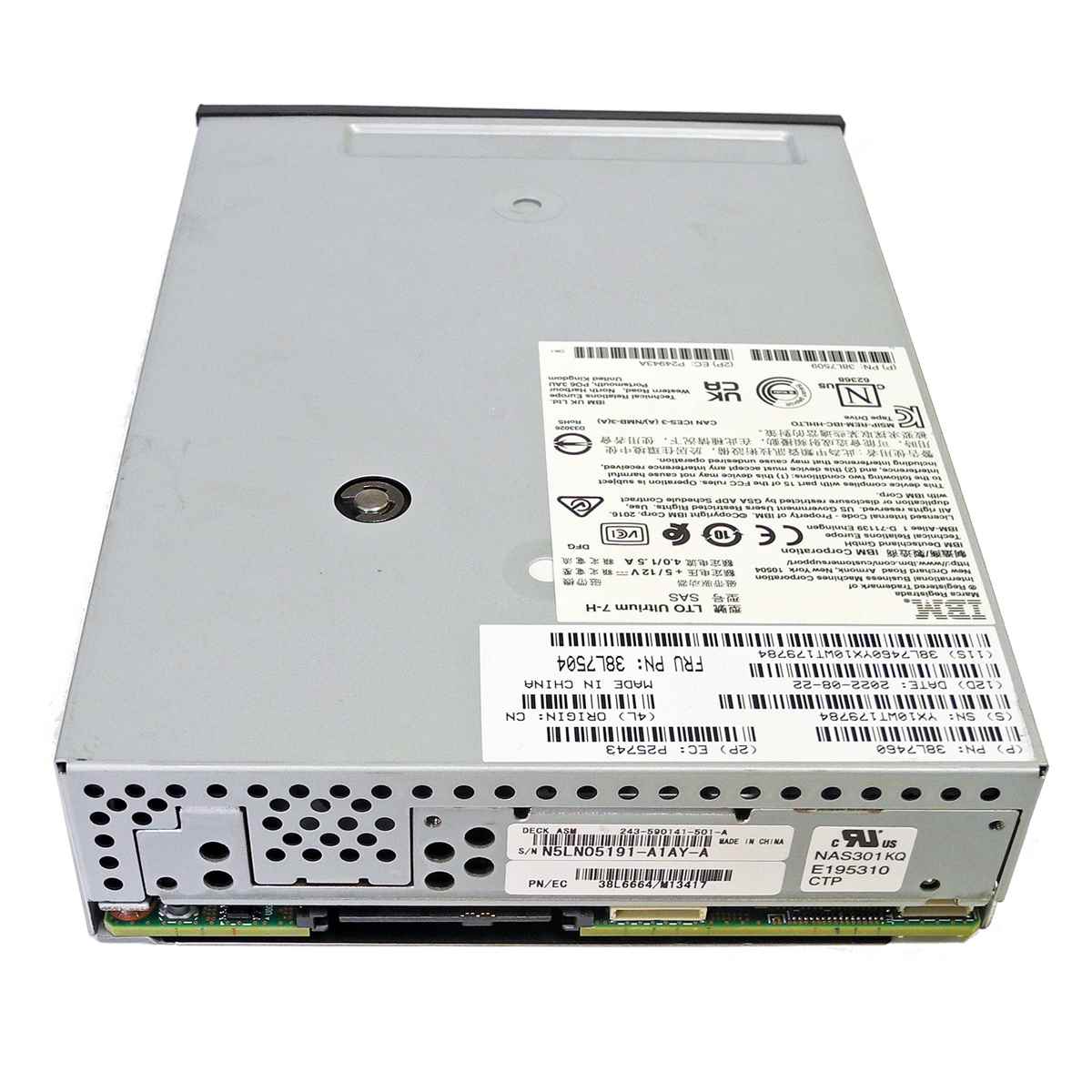 IBM LTO Ultrium 7-H LTO-7 38L7504 6TB / 15TB SAS 6Gb Tape Drive 38L7509 IBM LTO Ultrium 7-H LTO-7 38L7504 6TB / 15TB SAS 6Gb Tape Drive 38L7509