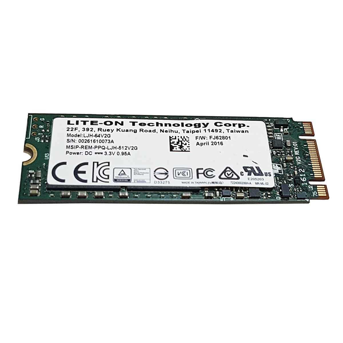 LITE-ON LJH-64V2G M.2 2260 SATA 64GB SSD Card for Laptops/Notebooks