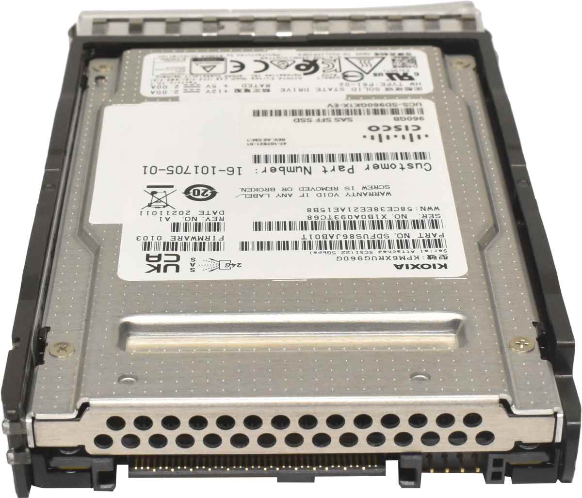 Cisco Kioxia 960GB 2.5" 24G SAS SSD KPM6XRUG960G UCS-SD960GK1X-EV Server Storage