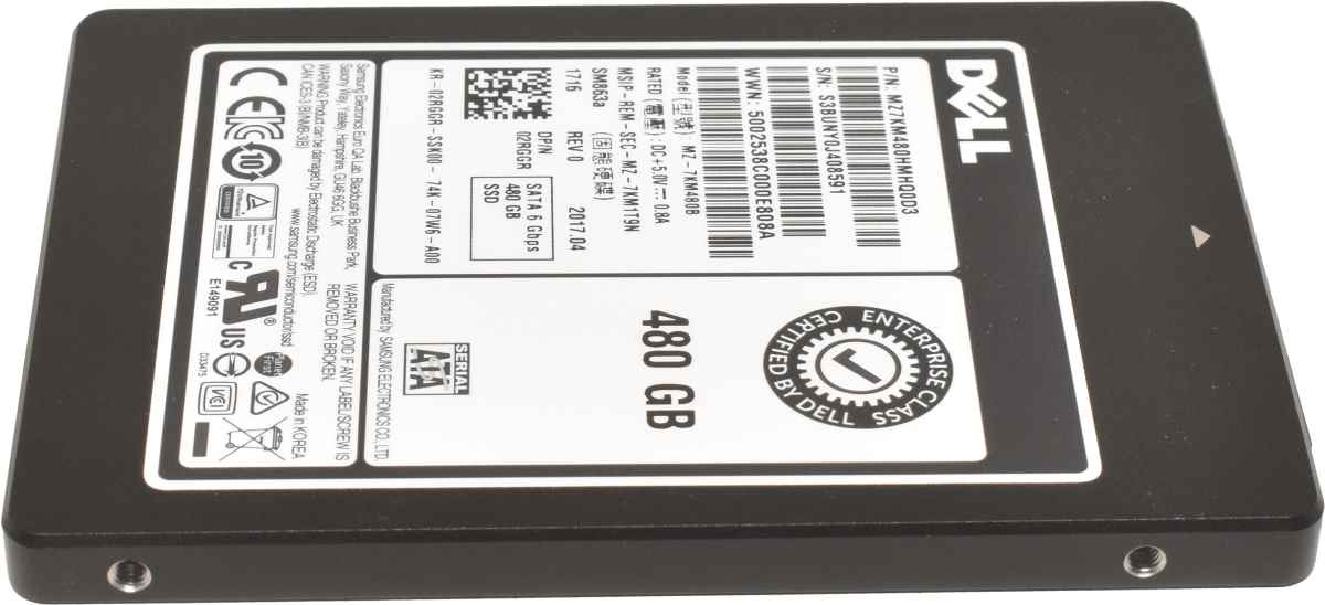 Dell Samsung SM863a 480GB 2.5" 6Gb SATA SSD MZ-7KM480B 02RGGR