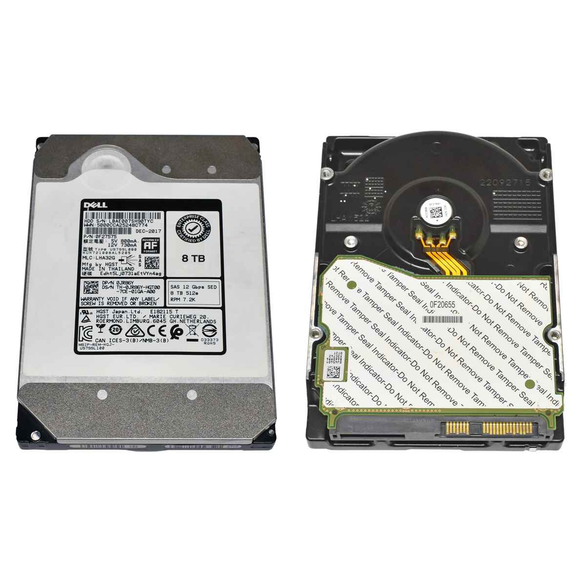 HGST DELL 8TB HDD Festplatte 3.5" 12 Gbps SAS 7.2K HUH721008AL5205 0JR86Y