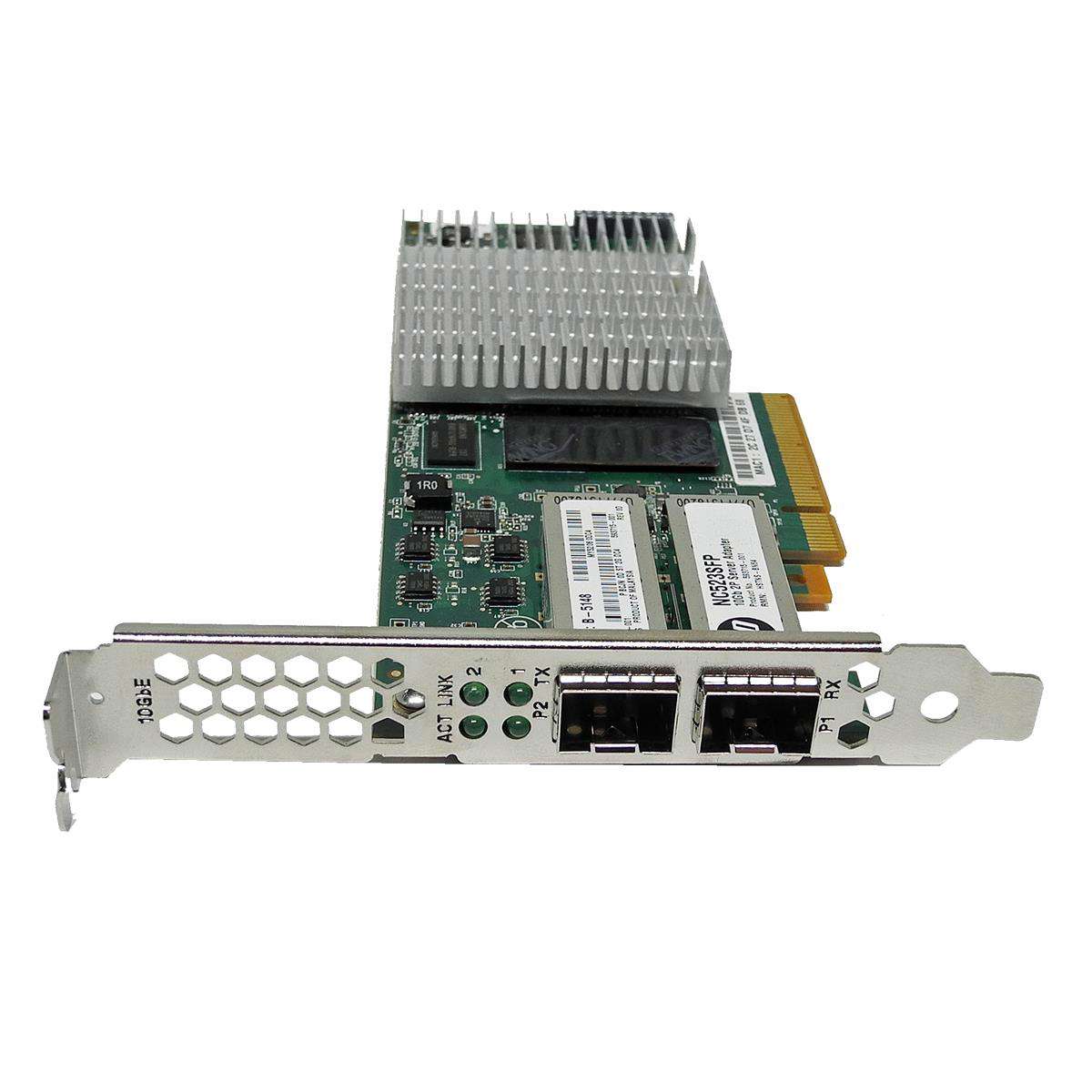 HP-NC523SFP-FC-Dual-Port-10GbE-SFP-PCIe-x8-Server-002.jpg HP NC523SFP FC Dual-Port 10GbE SFP+ PCIe x8 Server Adapter 593742-001 FP