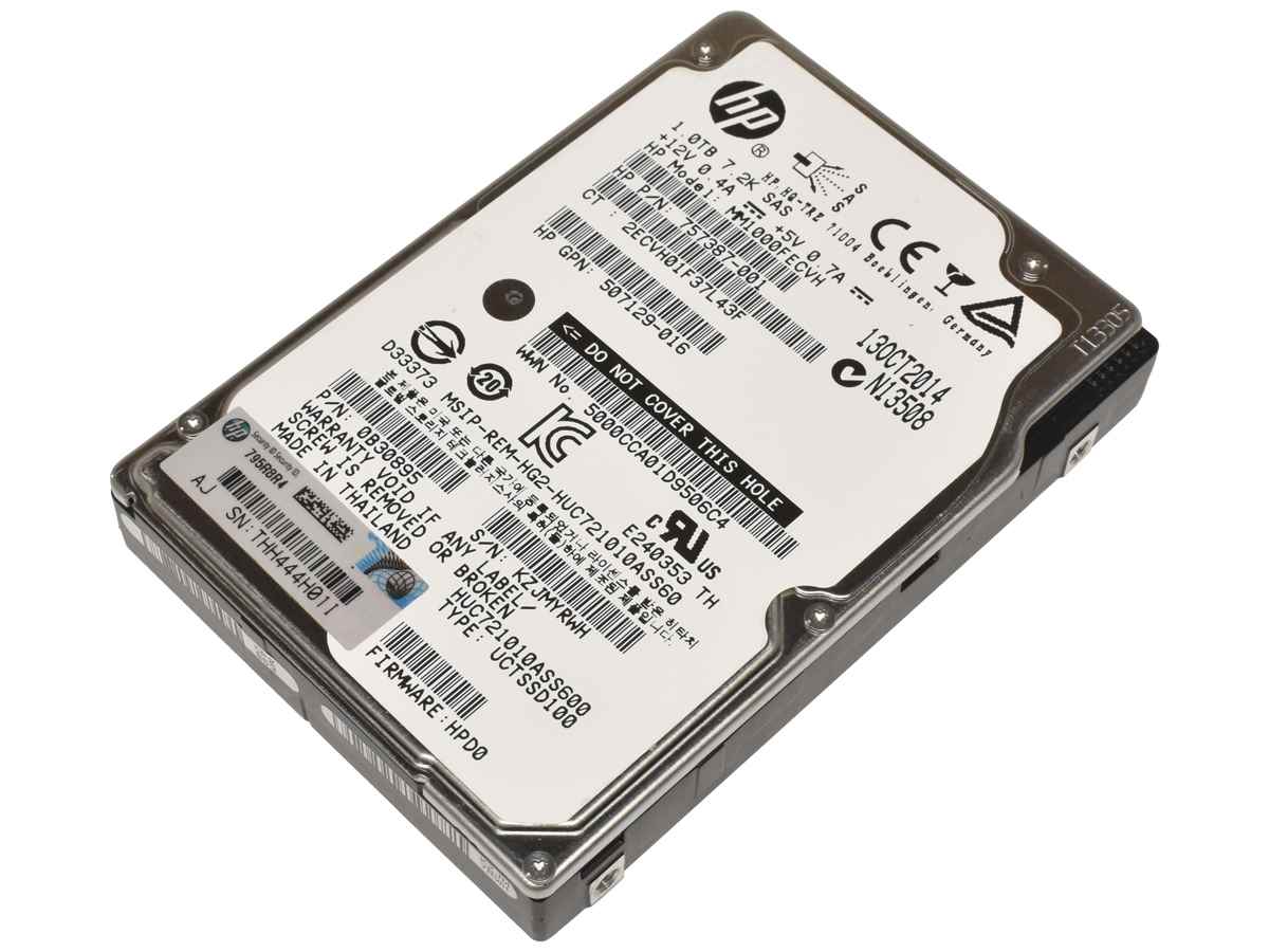 HP 1TB 2.5" 6G 7.2K SAS HDD Festplatte MM1000FECVH 757387-001 0B30895