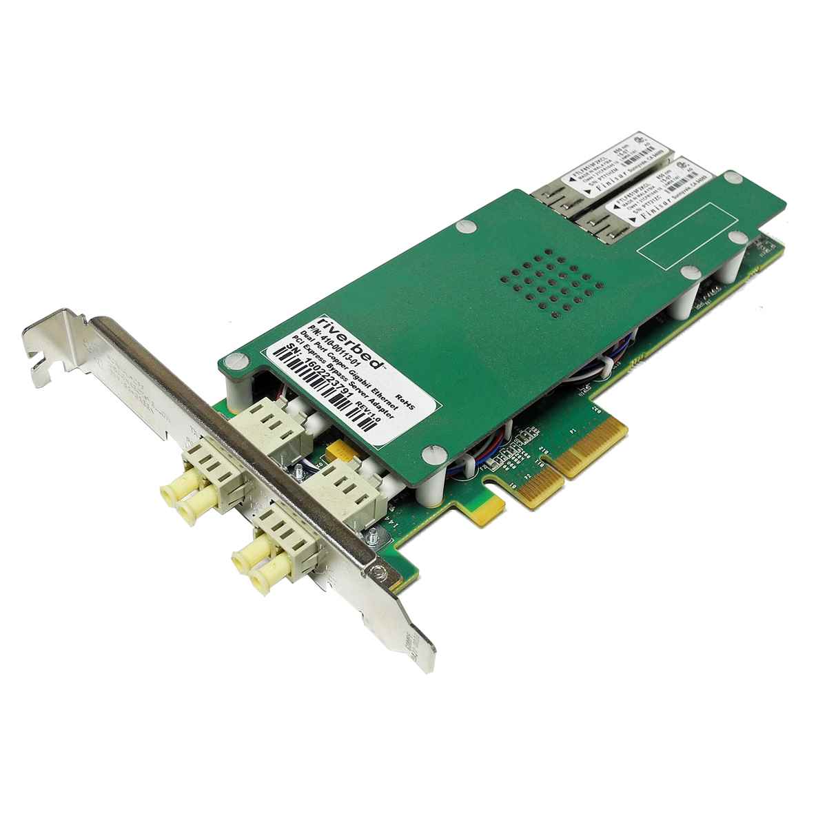 Riverbed Dual-Port Fibre Channel 1GbE PCIe x4 MMF Network Card 410-00113-01 Riverbed Dual-Port Fibre Channel 1GbE PCIe x4 MMF Network Card 410-00113-01