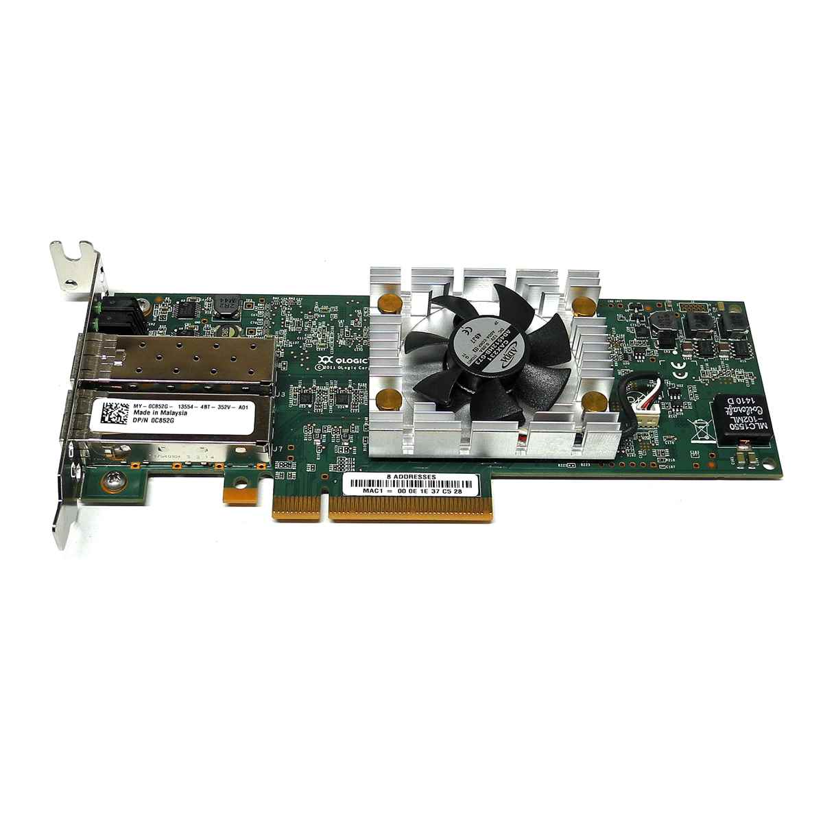 DELL 0C852G QLogic QLE8262L FC 2-Port 10Gb FC PCIex8 Converged Network Adapter DELL 0C852G QLogic QLE8262L FC 2-Port 10Gb FC PCIex8 Converged Network Adapter