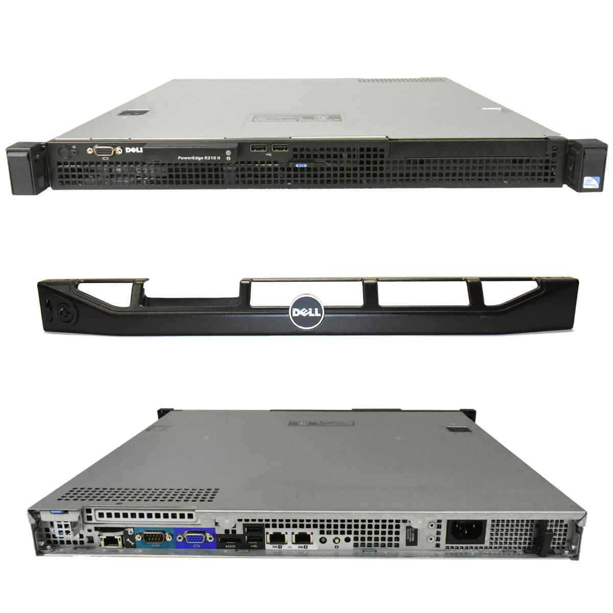 Dell PowerEdge R210 Server 1x X3450 QC 2.66GHz 8GB RAM 500GB SATA HDD Bezel Dell PowerEdge R210 II Server E3-1240 4-Core 3.30 GHz 16GB RAM H200