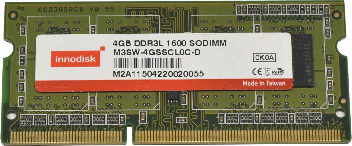 Innodisk 4GB DDR3-1600 M3SW-4GSSCL0C-D SO-DIMM Innodisk 4GB DDR3-1600 M3SW-4GSSCL0C-D SO-DIMM