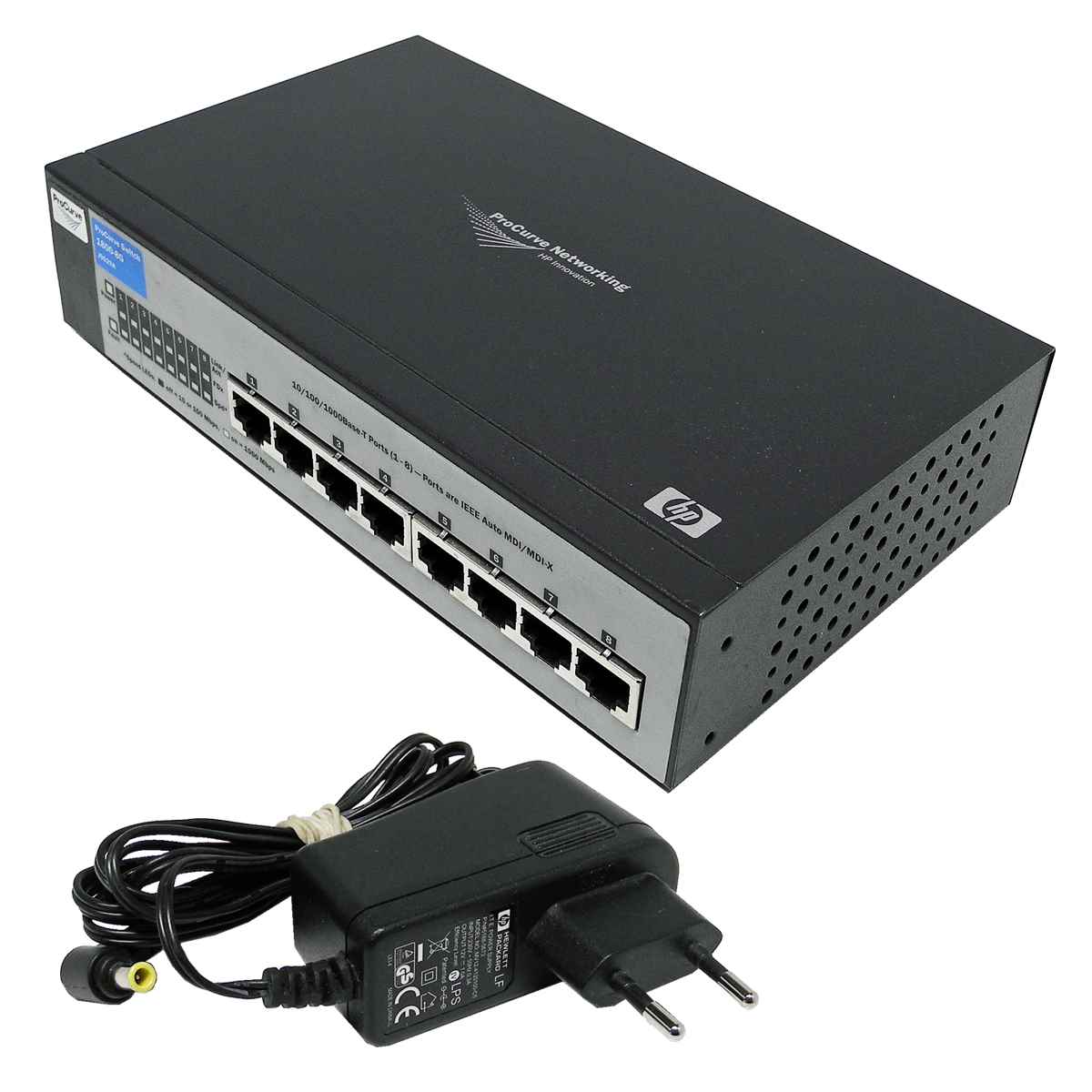 HP 1800-8G 8-Port Gigabit Ethernet Switch + Netzteil J9029A J9029-60001 HP 1800-8G 8-Port Gigabit Ethernet Switch + Netzteil J9029A J9029-60001