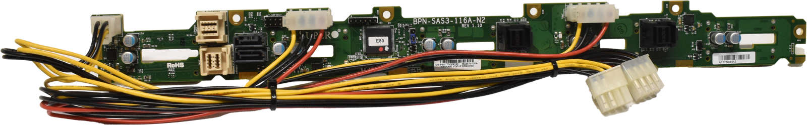 Supermicro Backplane BPN-SAS3-116A-N2 12G für CSE-119U 10x 2.5“ +2 Power Kabel