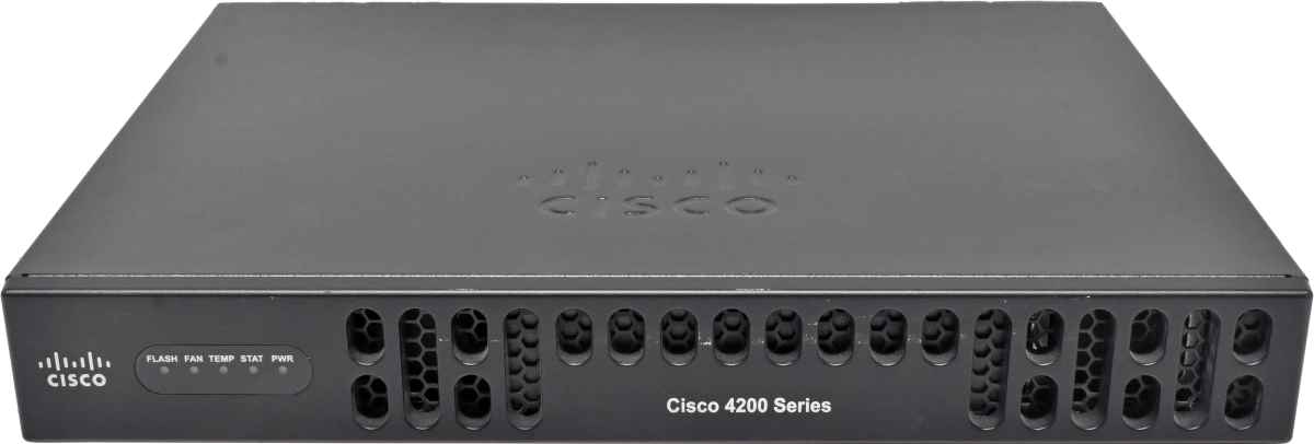 Cisco 4200 Series ISR4221/K9 GE Integrated Services Router +WAN NIM-1GE-CU-SFP no AC Adapter