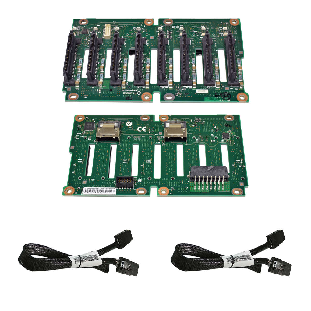 IBM-8-Bay-SAS-2-5-Backplane-46W9187-2x-Kabel-81Y66-001.jpg IBM 8 Bay SAS 2,5" Backplane 46W9187 + 2x Kabel 81Y6651 für System X3650 M4