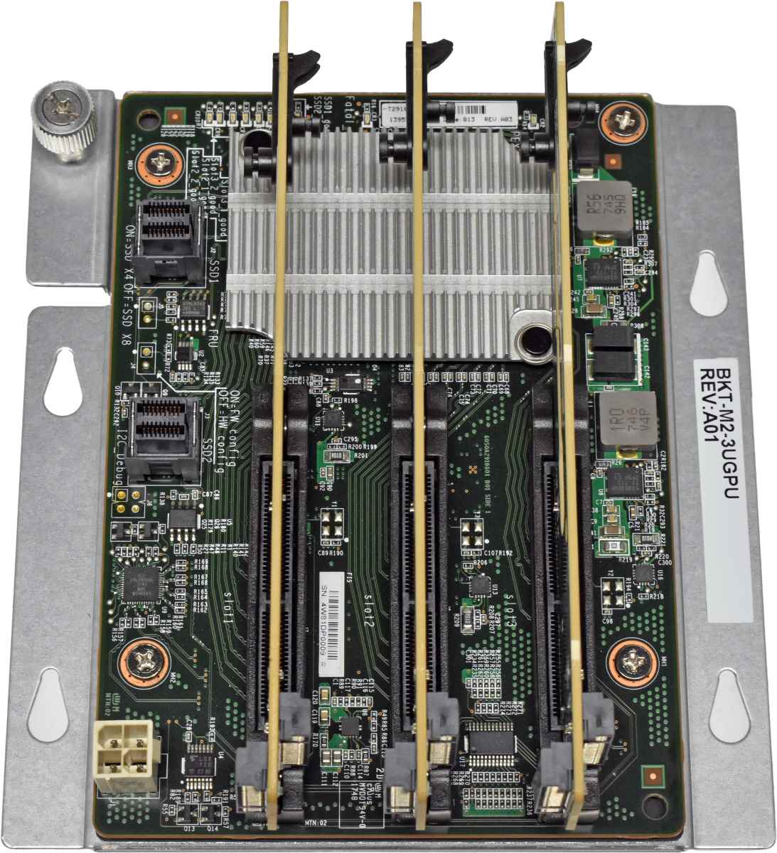 ZT Systems BKT-M2-3UGPU T2918601 3-Port NVMe BOSS Card +M.2 Expansion Cards for Server Storage Z17C31601B