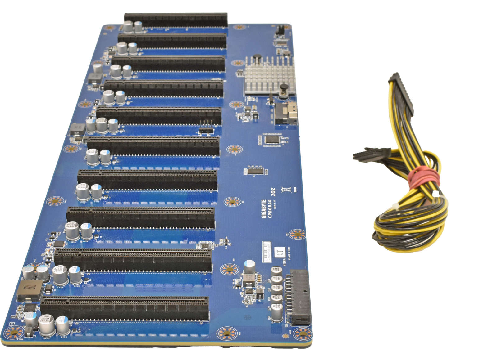 GIGABYTE Backplane CPBG8A0 2OZ REV 1.0 10x PCIe x16 Riser Board Powerkabel