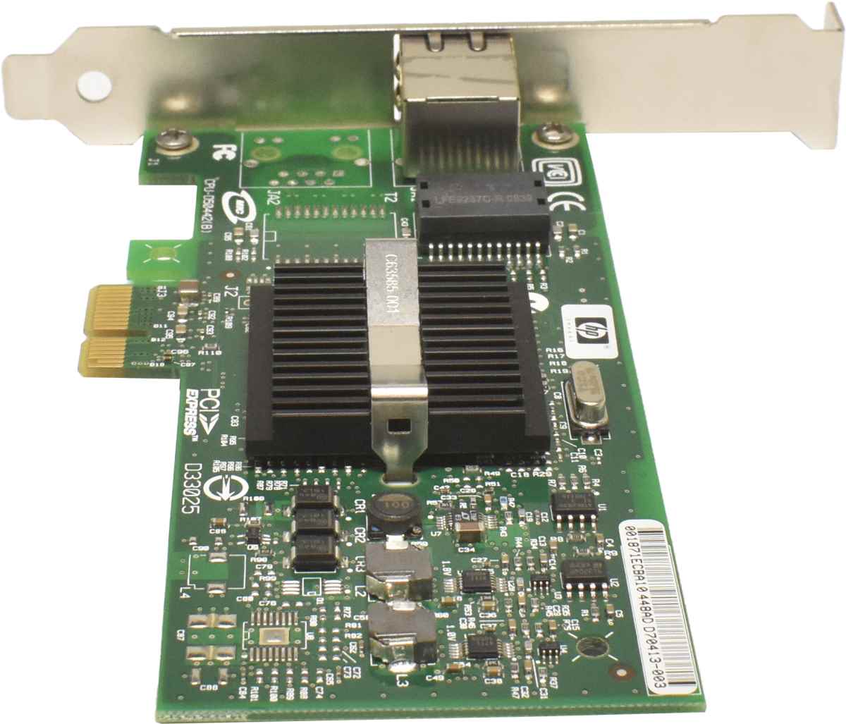 HP NC110T Intel PRO/1000PT PCIe Gigabit Single Port Server Adapter FP PN 434982-001 HP NC110T Intel PRO/1000PT PCIe Gigabit Single Port Server Adapter FP PN 434982-001