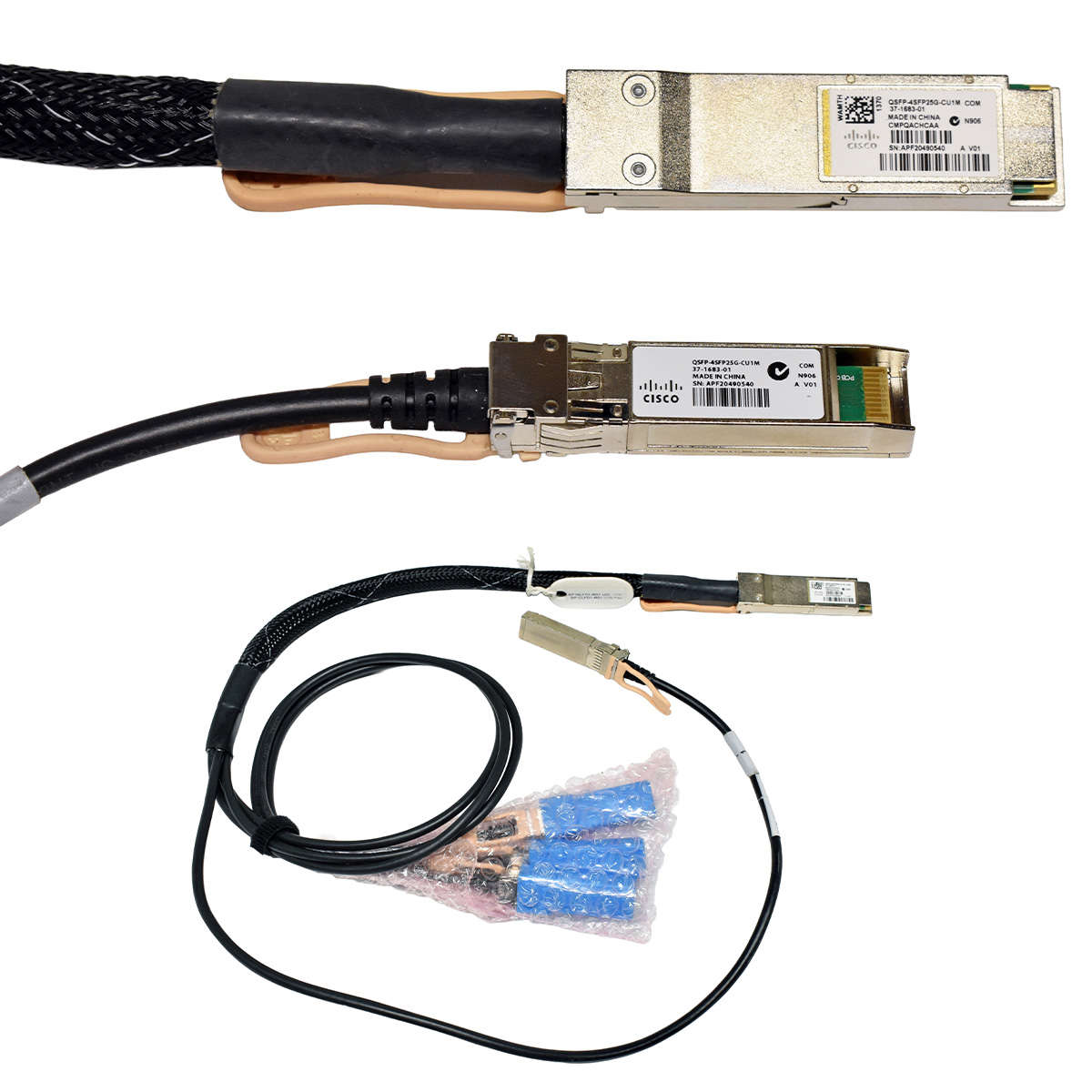 Cisco 37-1683-01 100GBASE QSFP - 4x SFP-25G 1m Passive Copper Splitter Cable