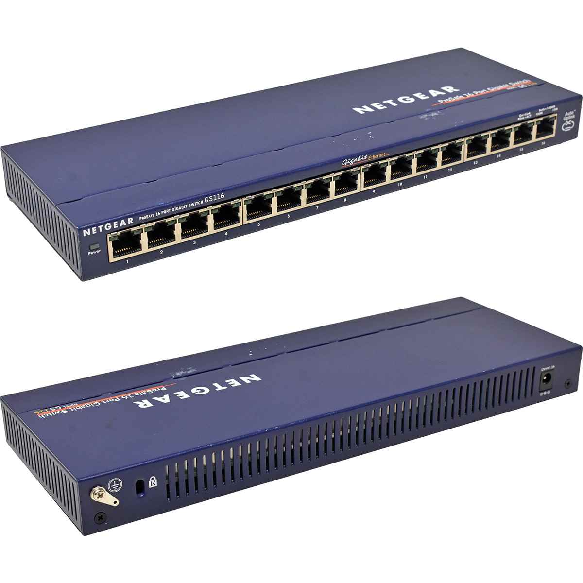 Netgear ProSafe GS116 16-Port RJ-45 GE Switch no AC Adapter