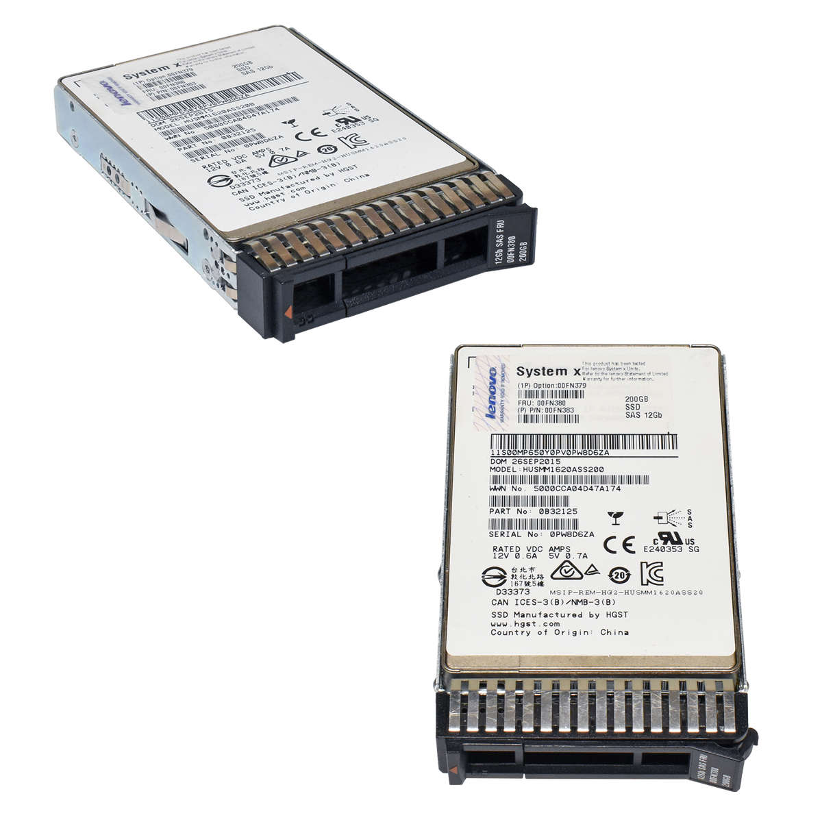 Lenovo HGST 200GB SAS III 12GB/s 2,5" HUSMM1620ASS200 00FN380