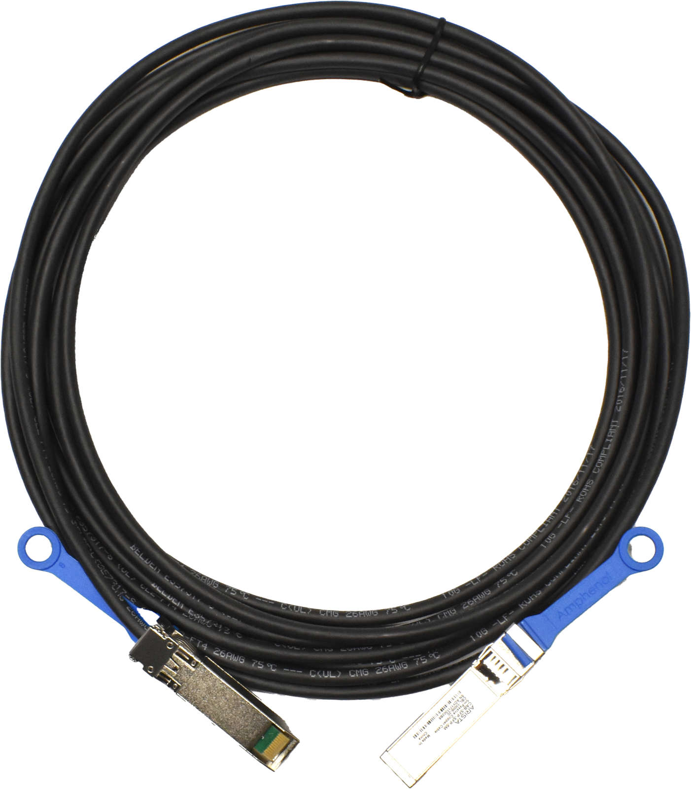 ARISTA CAB-SFP-SFP-5m 10GBASE-CR twinax copper cable with SFP+ connectors on both ends 5m CBL-10006-20 Neu NEW
