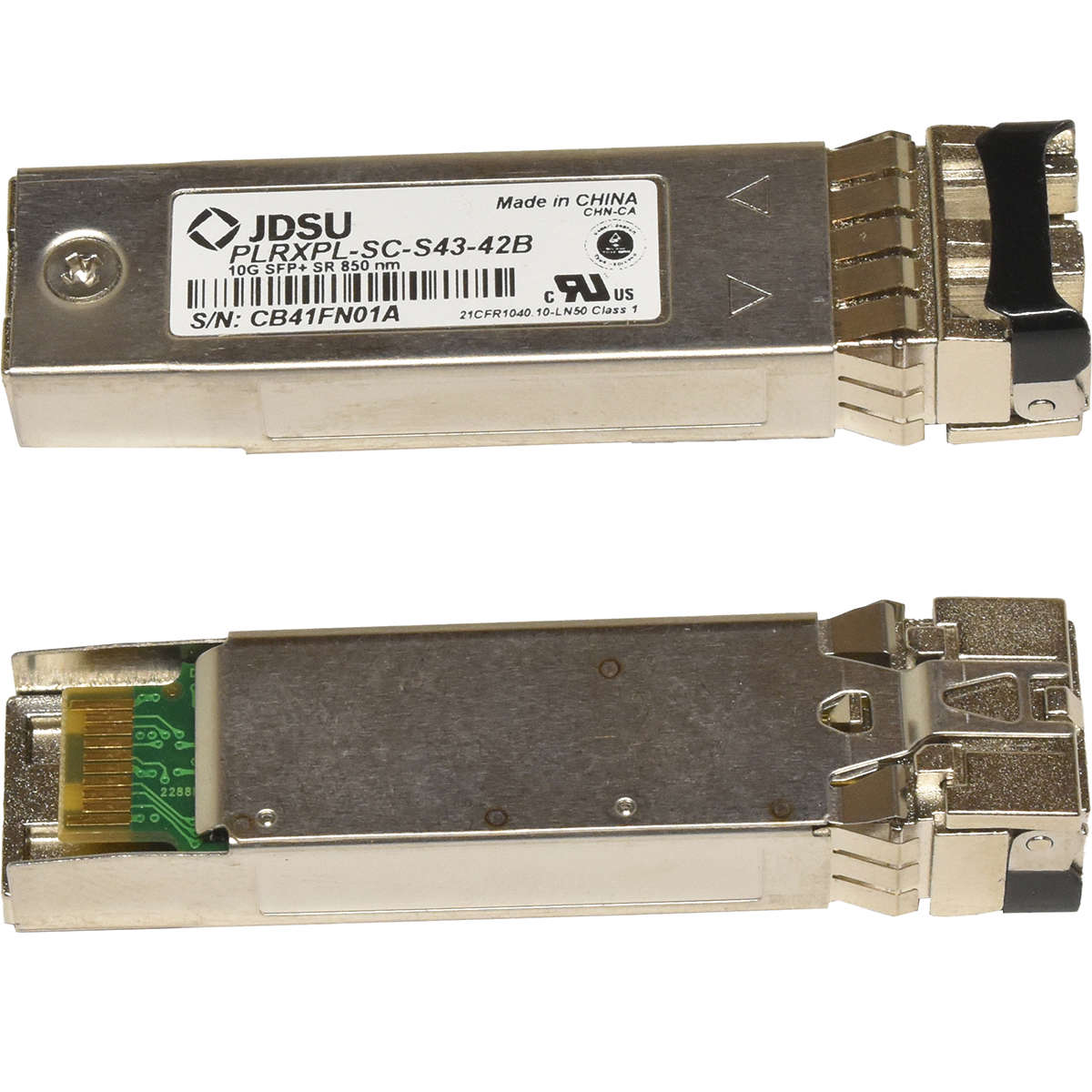 JDSU-GBIC-PLRXPL-SC-S43-42B-10G-SFP-SR-850nm-300m-005.jpg JDSU GBIC PLRXPL-SC-S43-42B 10G SFP+ SR 850nm 300m Transceiver