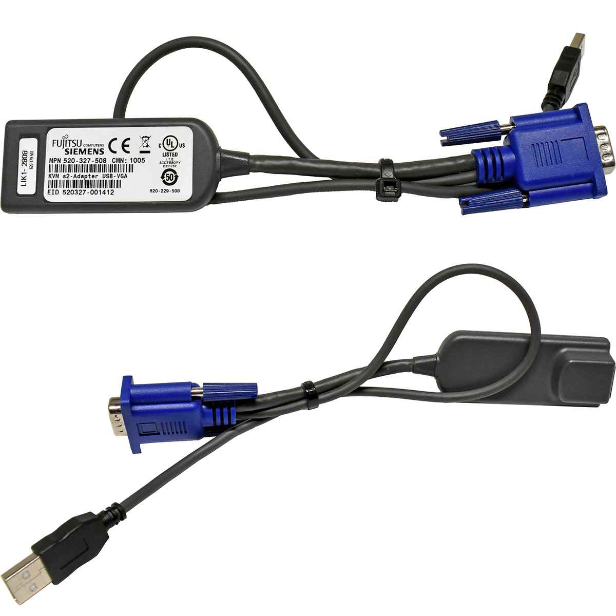 Fujitsu Siemens 520-327-508 CAT5/CAT6 KVM s2-Adapter RJ-45 USB - VGA