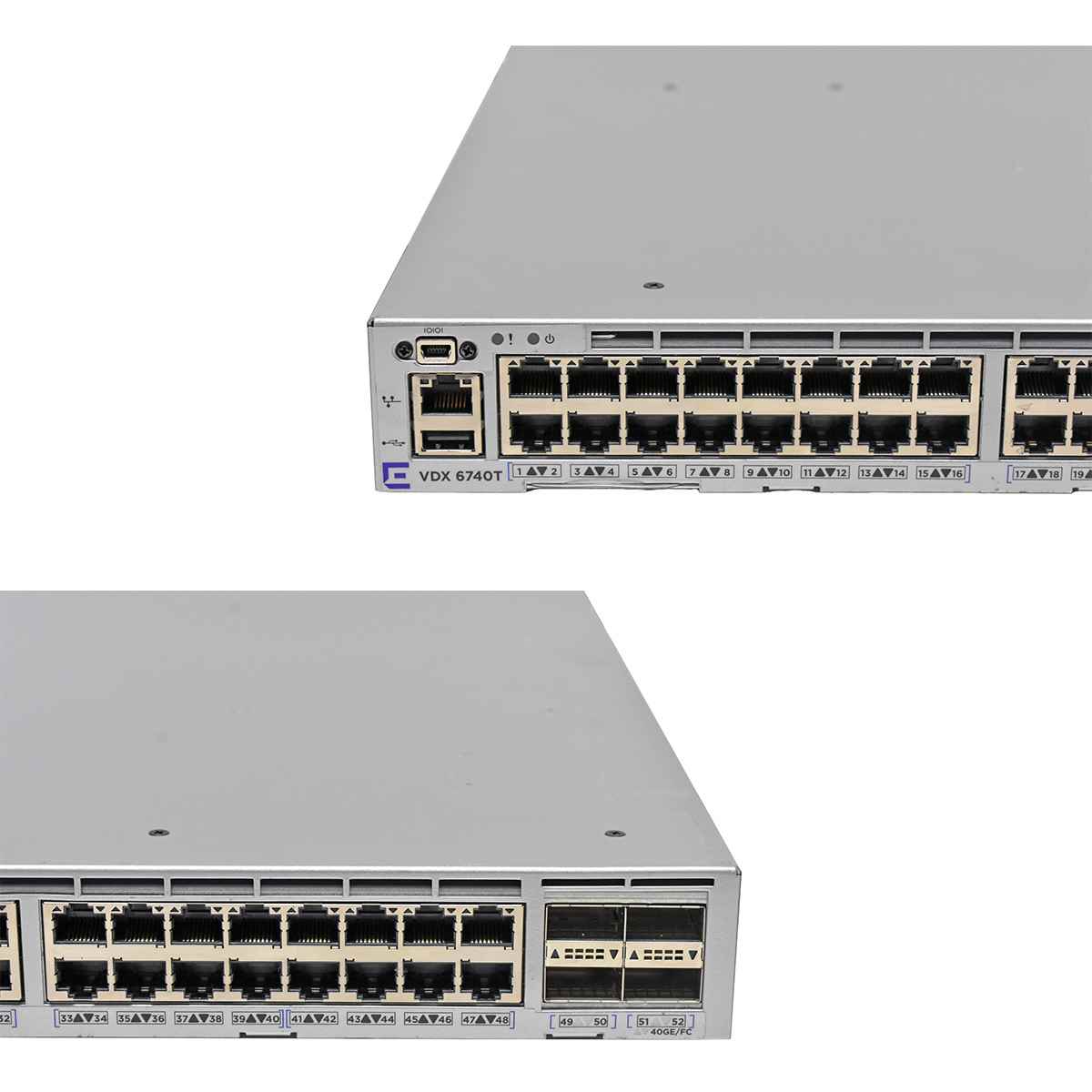 Extreme VDX 6740T XBR-VDX6740T-24-F 48-Port 10G RJ-45 Ethernet Switch 4x 40G QSFP+ Extreme VDX 6740T XBR-VDX6740T-24-F 48-Port 10G RJ-45 Ethernet Switch 4x 40G QSFP+