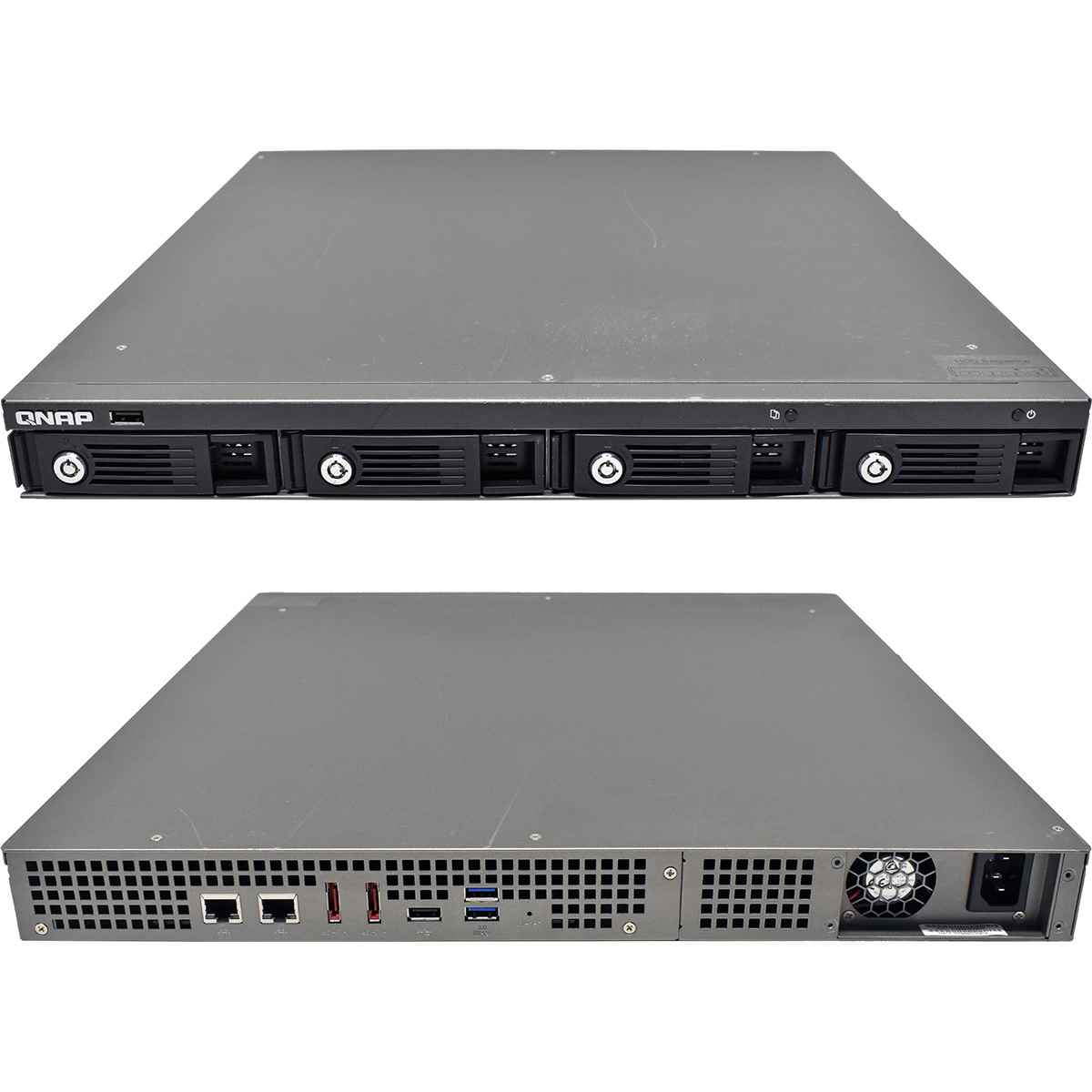 QNAP TS-421U 4-Bay NAS Server Marvell 2.0 GHz 1GB DDR3 RAM no HDDs