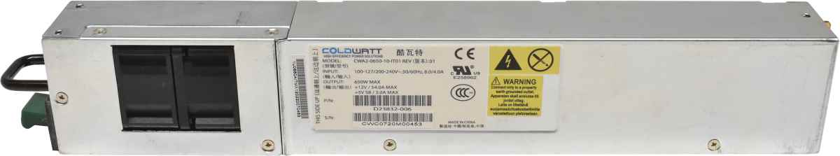 ColdWatt Netzeil / PSU 650W für Intel SR1550AL CWA2-0650-10-IT01 D23832-006