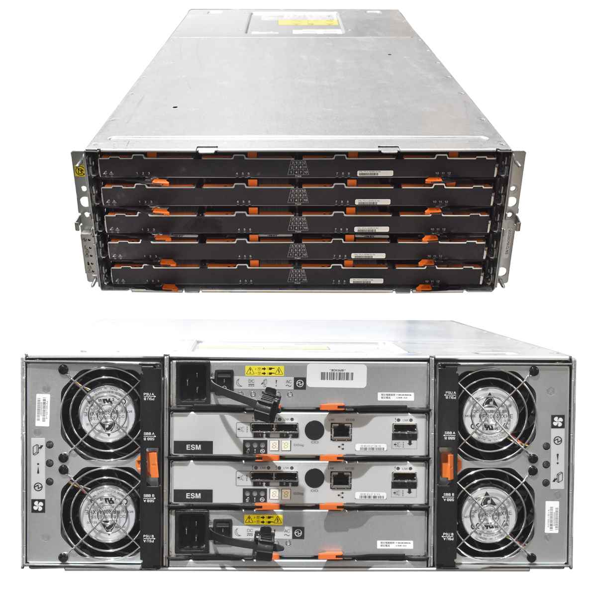 IBM DCS3700 Disk Shelf 60x HDD PL2-25369-22A 1750W PSU 4U 2x Controller IBM DCS3700 Disk Shelf PL2-25369-22A 1750W PSU 4U 2x Controller 60x 6TB 360TB