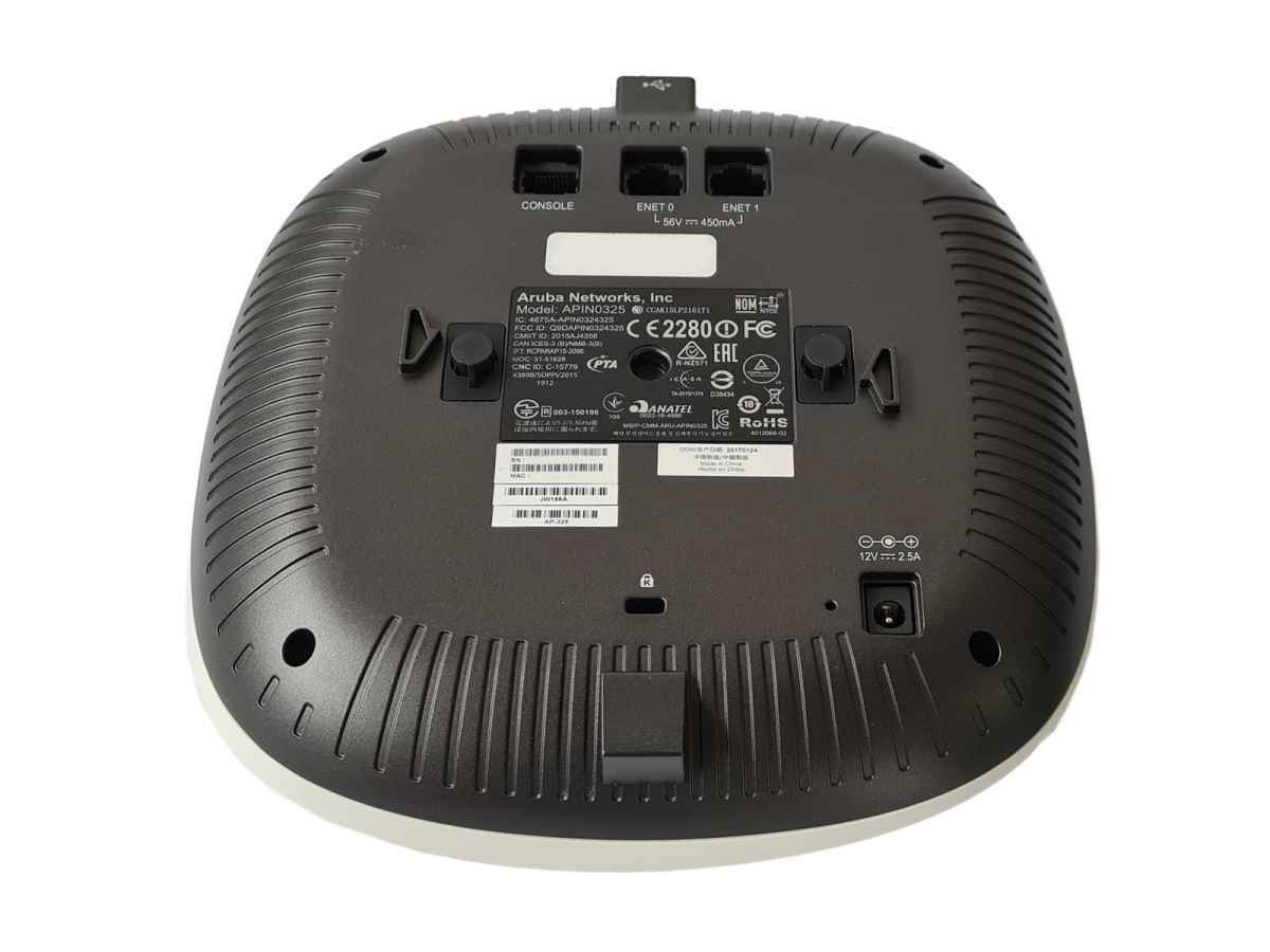 Aruba AP-325 APIN0325 Dual Band 802.11n WLAN Access Point 5-GHz Wave2/2.4-GHz no PSU & Bracket Aruba AP-325 APIN0325 Dual Band 802.11n WLAN Access Point 5-GHz Wave2/2.4-GHz no PSU & Bracket