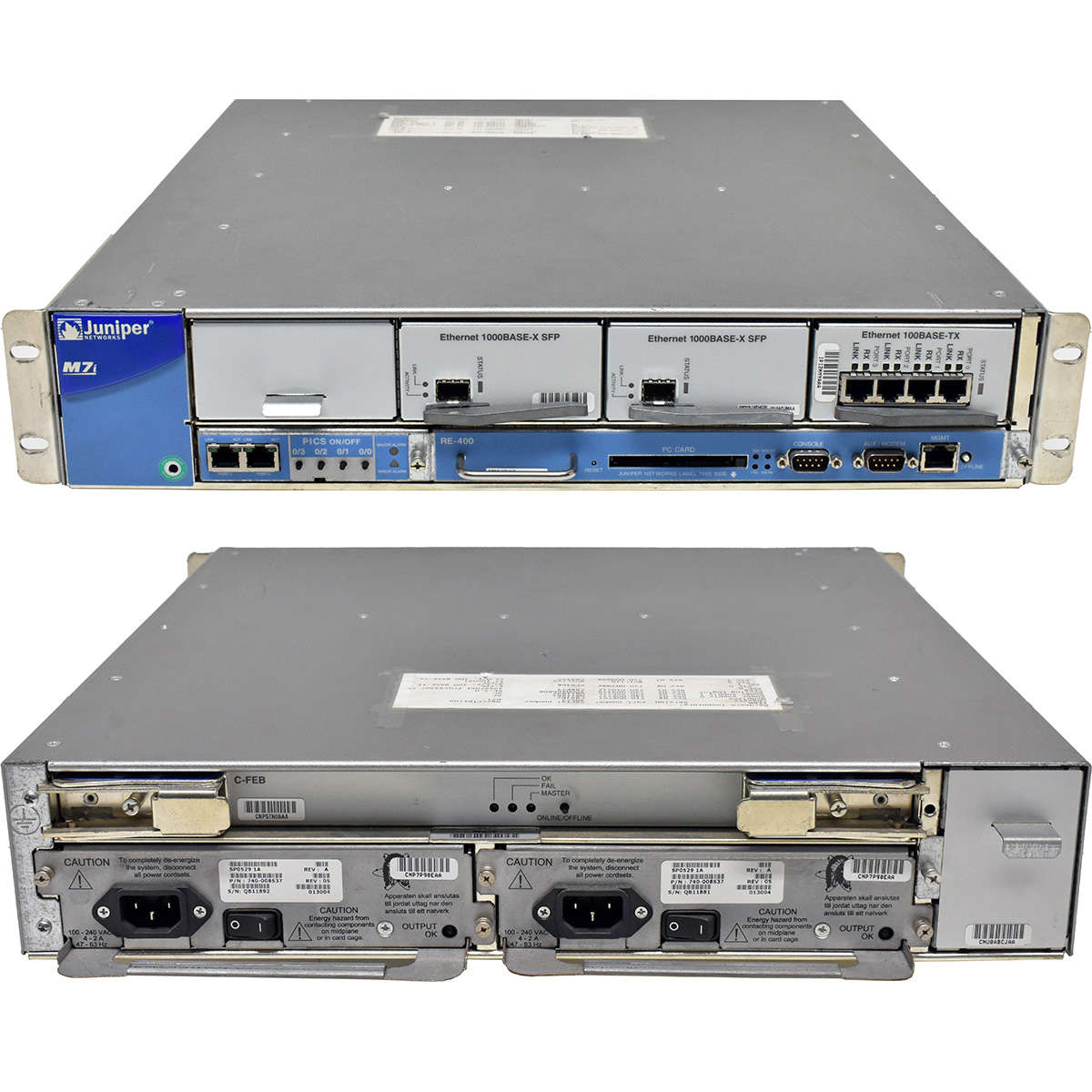 Juniper-M7i-Module-RE-400-Module-Ethernet-100Base-005.jpg Juniper M7i +Module RE-400 +Module Ethernet 100Base-TX 2x Module Ethernet 1000Base-X SFP