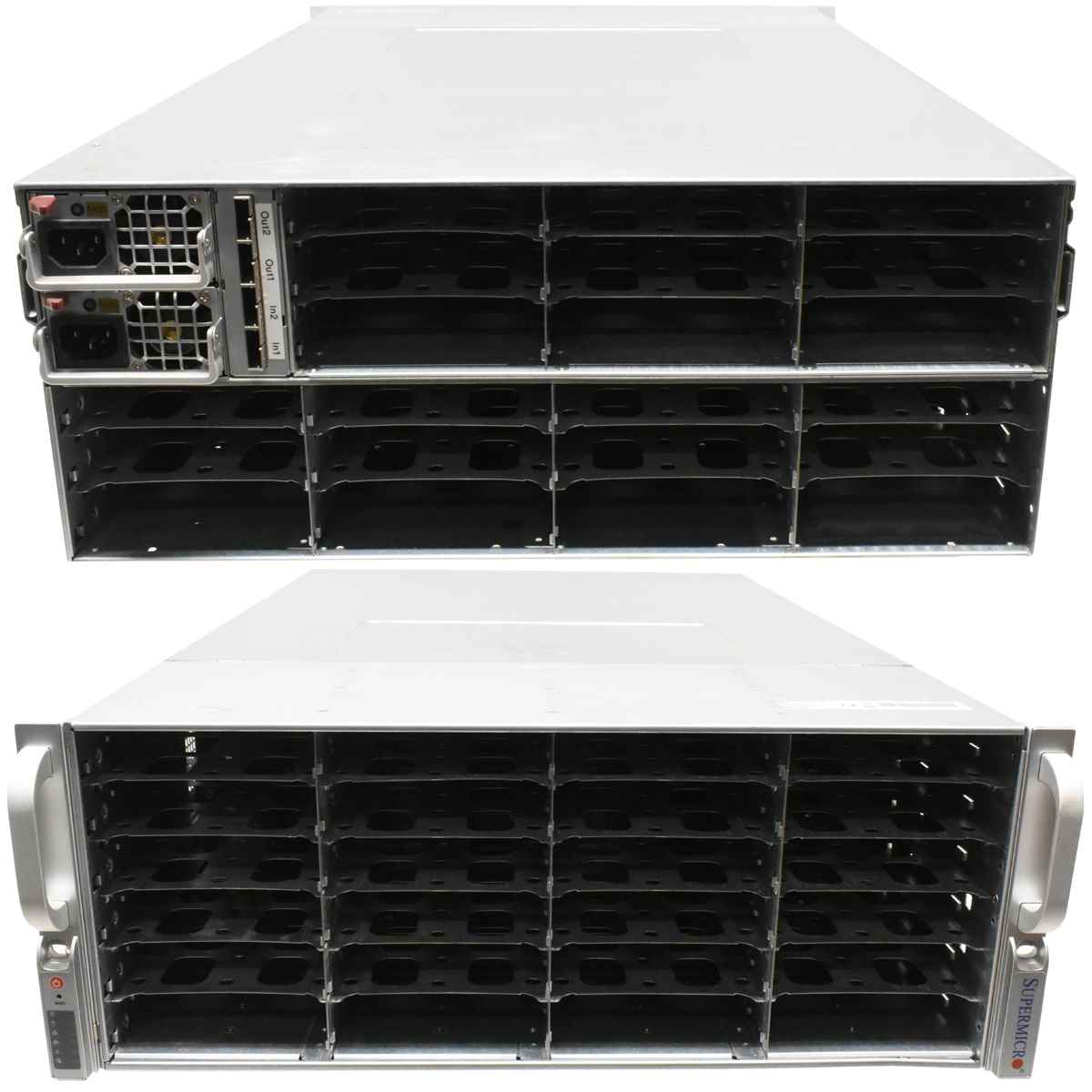Supermicro CSE-847 4U Rack Storage JBOD 48x LFF BPN-SAS2-847EL1 BPN-SAS2 -846EL1 CSE-PTJBOD-CB2  2x PSU 14000W