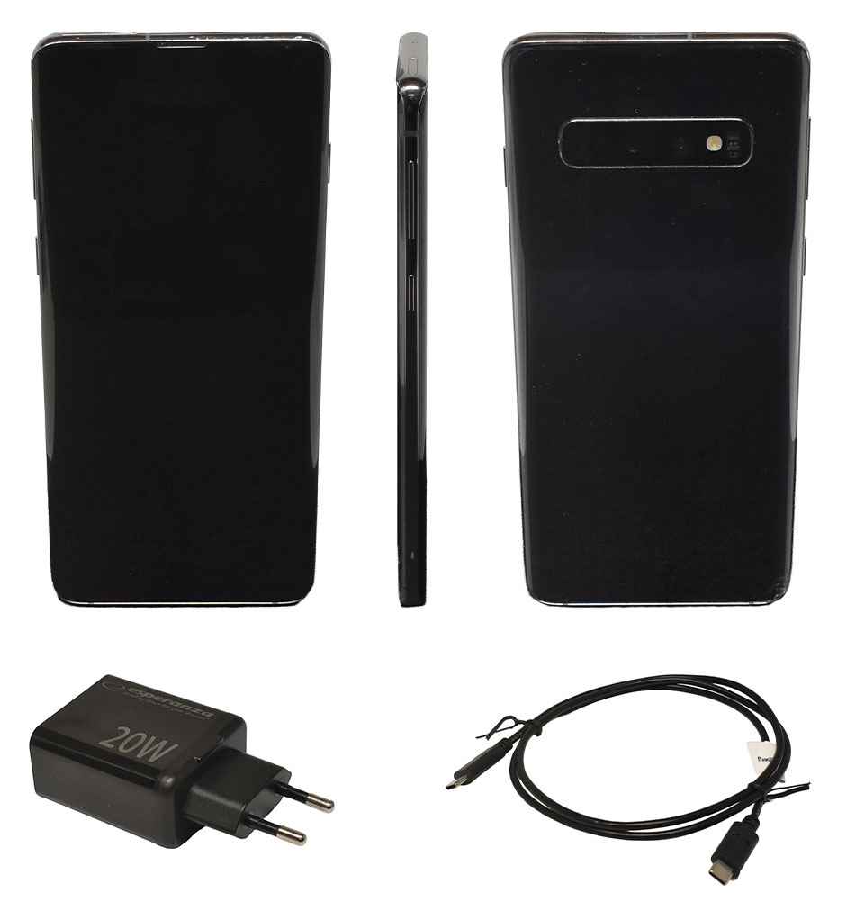 SAMSUNG GALAXY S10 6.1" Smartphone black SM-G973F/DS 8GB RAM 128GB ROM no SIM Lock B-WARE