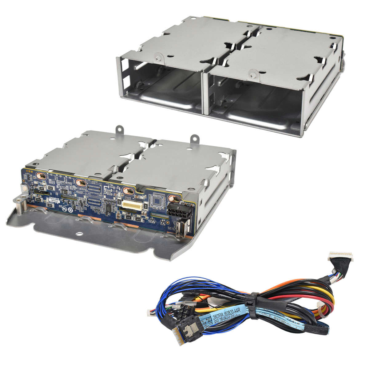 Gigabyte-G431-MM0-4-x-2-5-SATA-6G-Ports-Backplane-001.jpg Gigabyte G431-MM0 4 x 2.5" SATA 6G Ports Backplane + Cage CBPG043 KLCN0200362 + Kabel