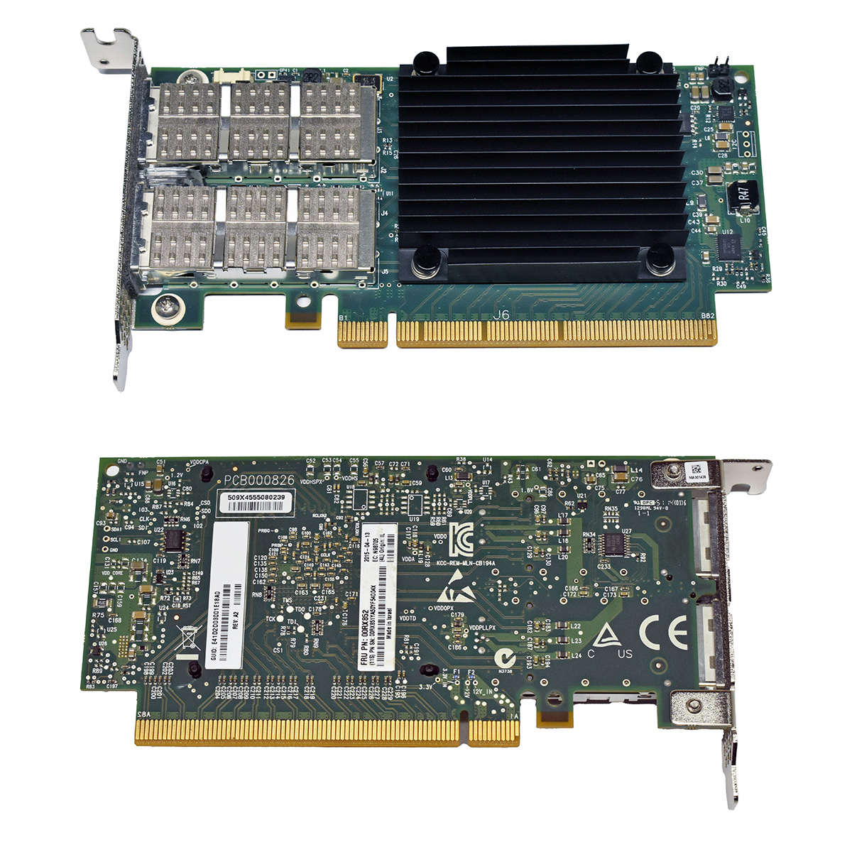 IBM-Mellanox-EC33-ConnectX-3-2-Port-56-GbE-PCIe-x8-005.jpg IBM Mellanox EC33 ConnectX-3 2-Port 56 GbE PCIe x8 QSFP FDR Server Adapter 00RX852 LP