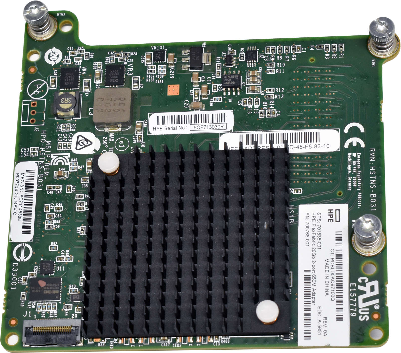 HP-FlexFabric-20GB-2-Port-650M-Adapter-701535-001-003.jpg HP FlexFabric 20GB 2-Port 650M Adapter 701535-001 700765-001