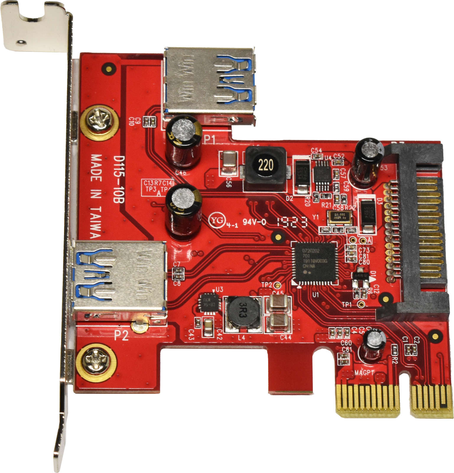 Dell 0NX3H5 Dual-Port USB-3.0 PCIe x1 Port Expansion Card