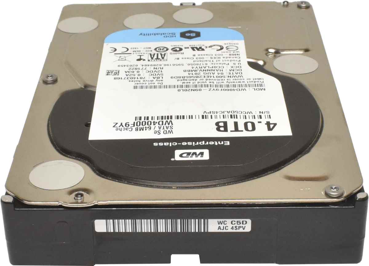 WD 4TB 3.5" 7.2K 6G SATA HDD Festplatte WD4000F9YZ-09N20L0