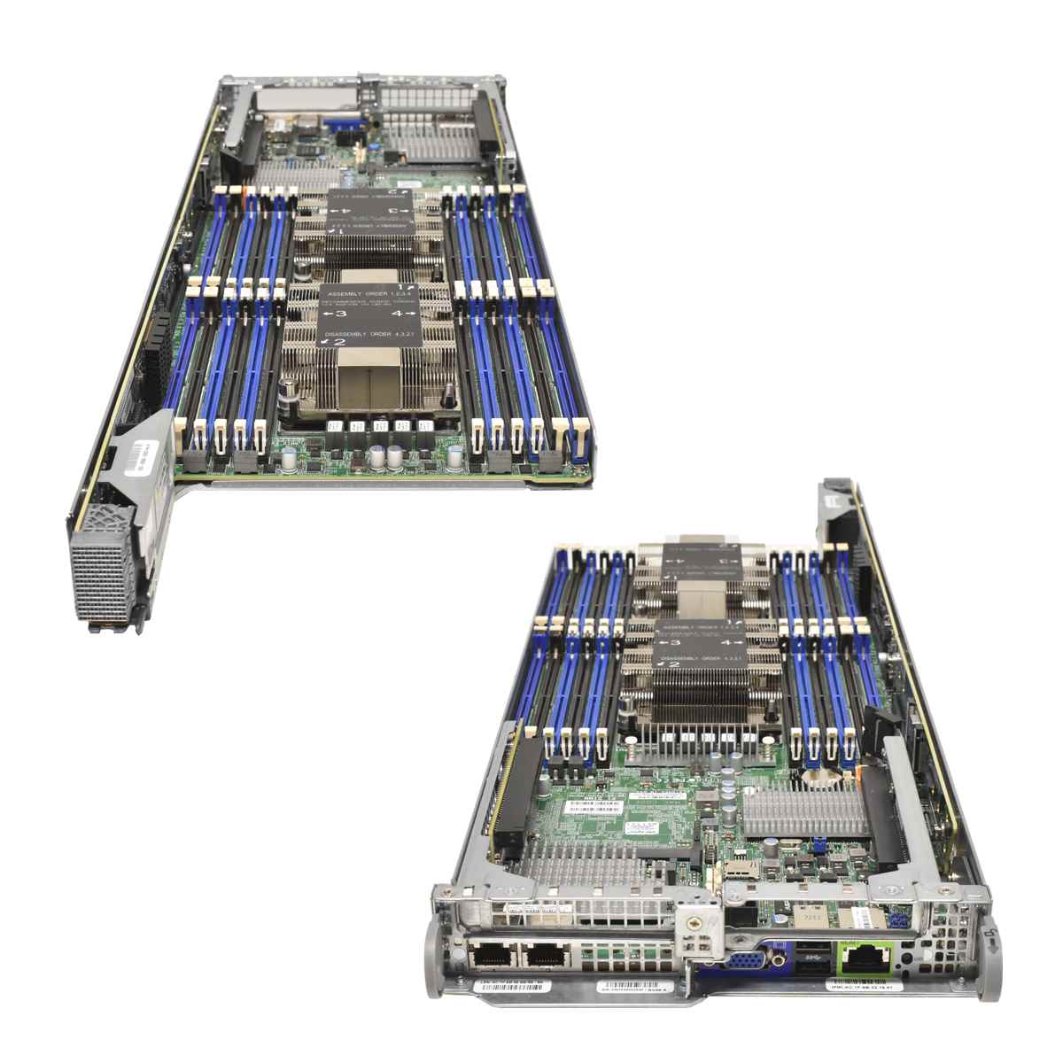 Supermicro Node Server X9DRT-HF+J-NI22 no CPU no PC4 1x Heatsink 1x 10GbE SFP+ CSE-217B Nutanix 4 Node Server NXS2U4NS24G600 2x Node 2x PSU 2090W CSE-217B 24x SFF