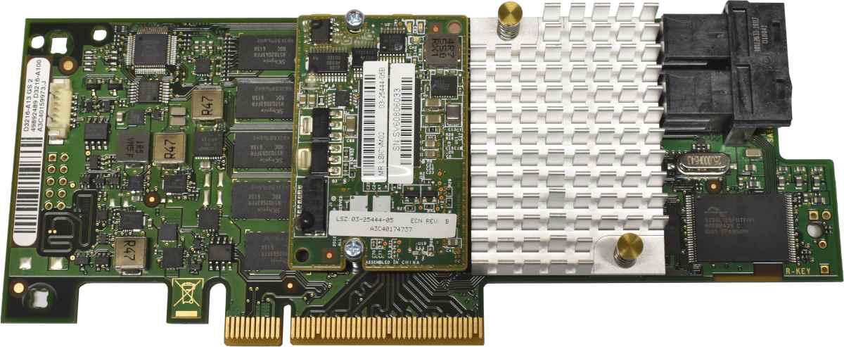 Fujitsu D3216-A13 GS2 LSI MR 9361-8i 12Gb PCle x8 RAID Controller + MR LSICVM02 + 2x SAS Kabel ohne Bracket
