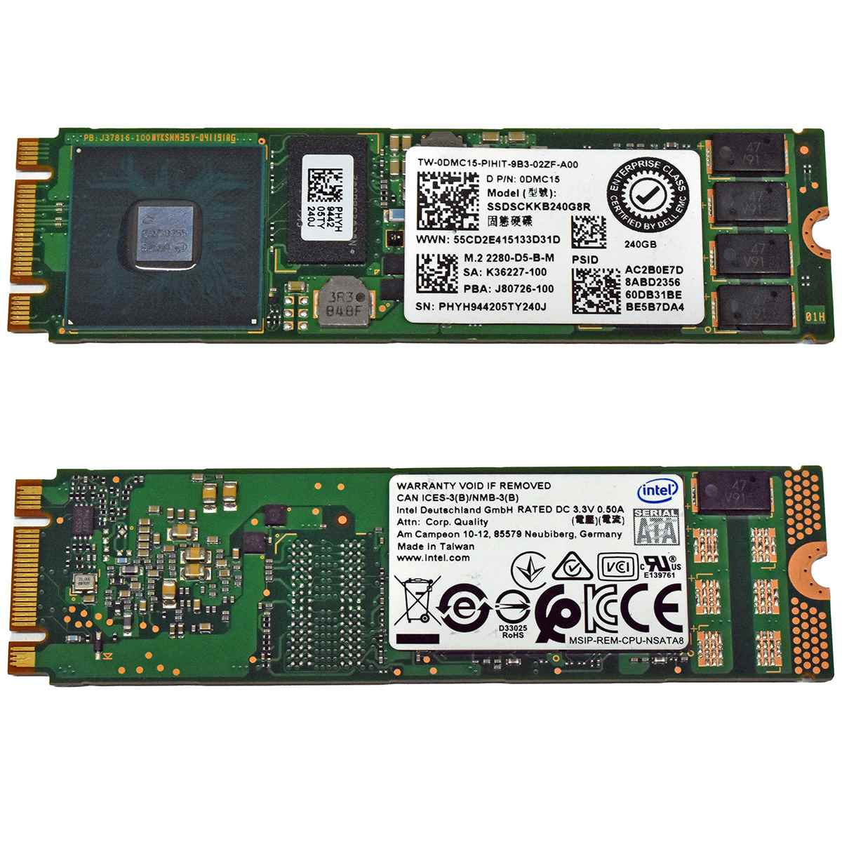 Dell Intel SSDSCKKB240G8R 0DMC15 240GB M.2 SSD SATA 6 Gbit/s Dell Intel SSDSCKKB240G8R 0DMC15 240GB M.2 SSD SATA 6 Gbit/s