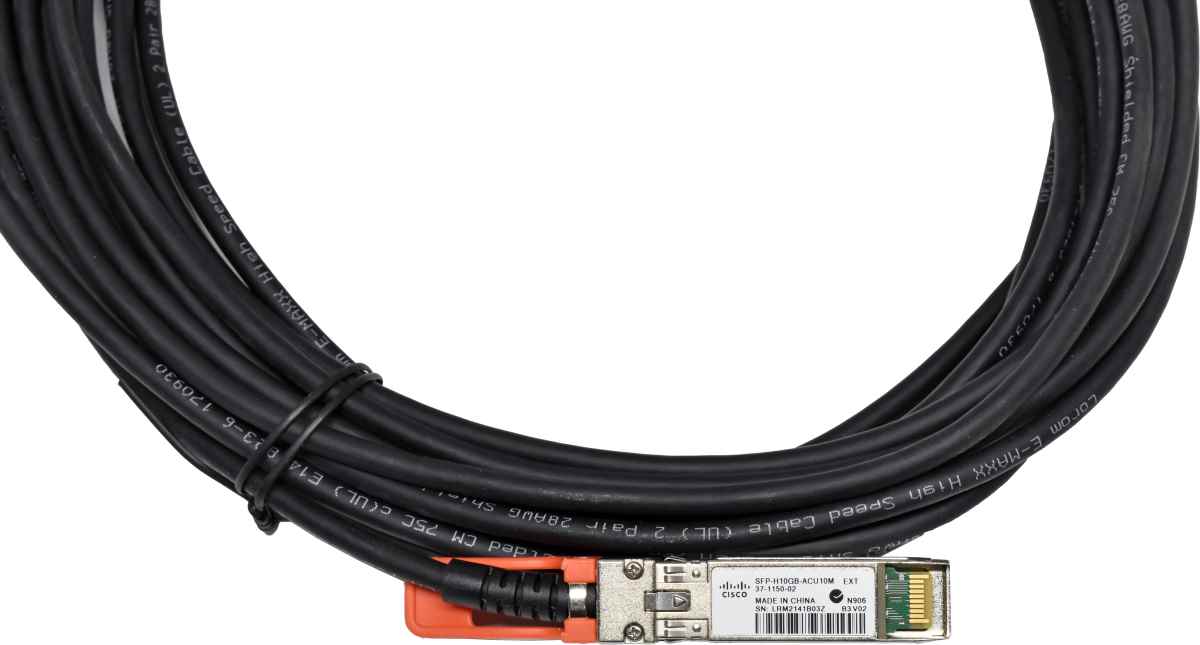 Cisco 10m SFP-H10GB-ACU10M 37-1150-02 10G SFP+ - SFP+ Datenkabel Cisco 10m SFP-H10GB-ACU10M 37-1150-02 10G SFP+ - SFP+ Datenkabel