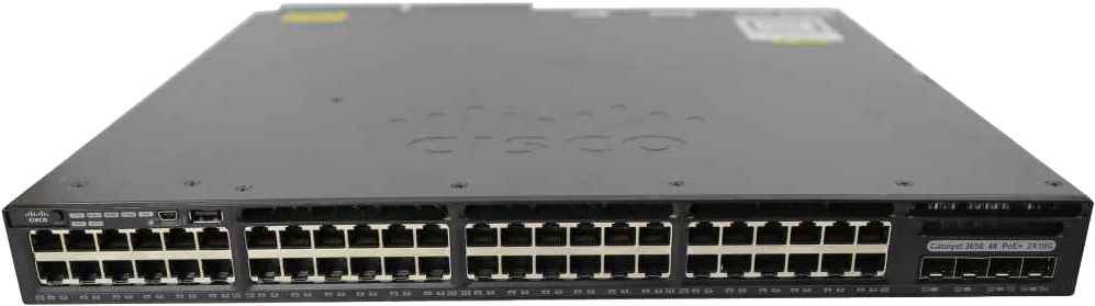 Cisco Catalyst WS-C3650-48PD 48-Port RJ-45 PoE+ GE Switch 2x 1G SFP 2x 10G SFP+ 1x PSU