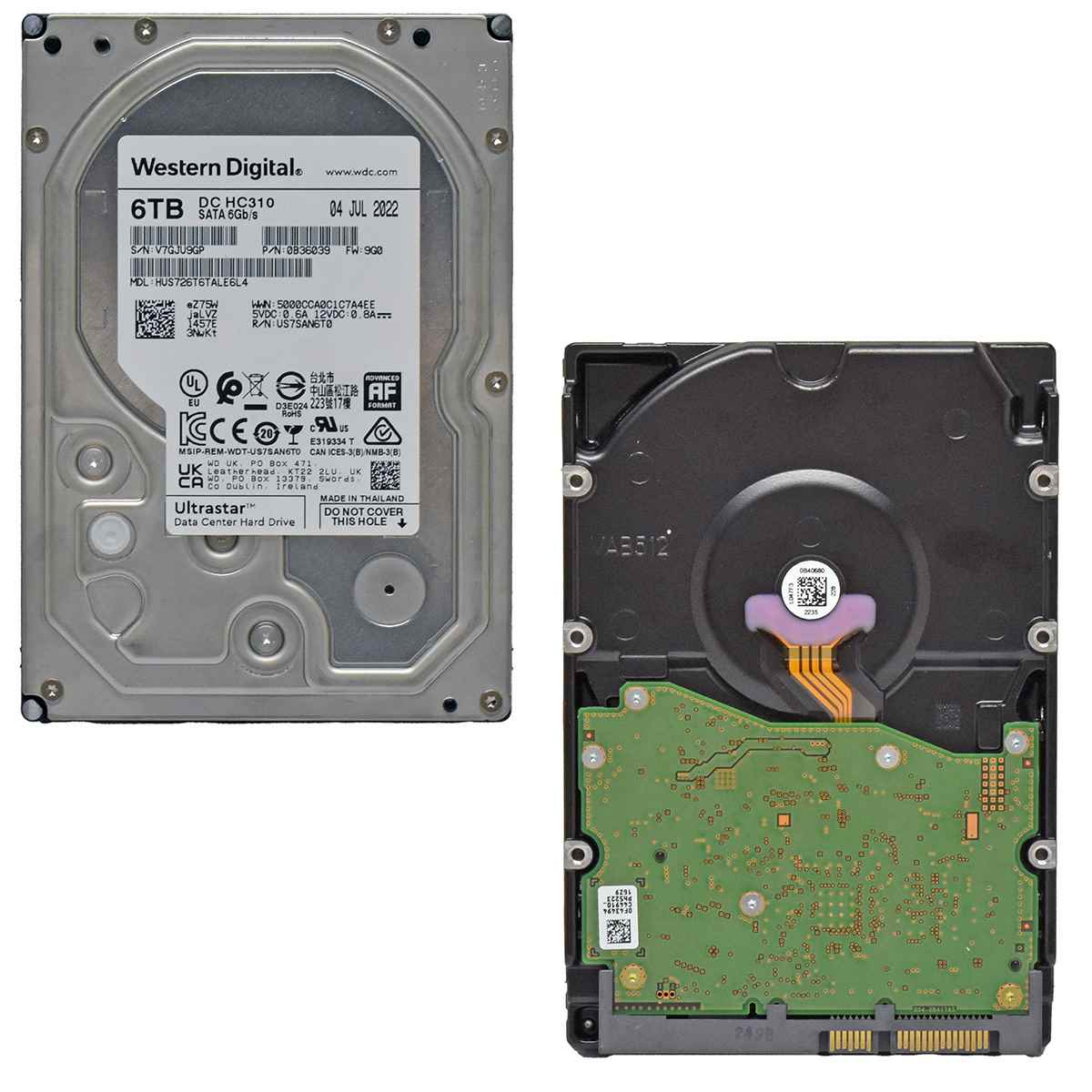 Western Digital 6TB 3,5 Zoll 7.2K 6G SATA HDD HUS726T6TALE6L4 0B36039