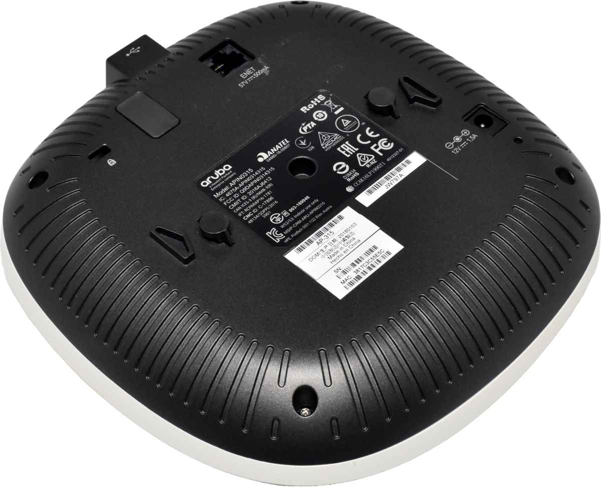Aruba AP-315 JW797A 802.11n/ac 2x2:2/4x4:4 MU-MIMO Dual Radio AP no PSU